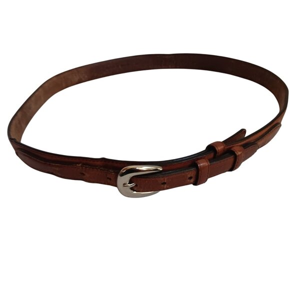 Men's 44 Brown Cowboy Western Ranger Scout Leather Belt - Picture 2 of 7